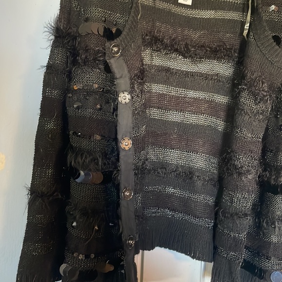 Ruby Rd xl petite black sequined sweater - Picture 5 of 5